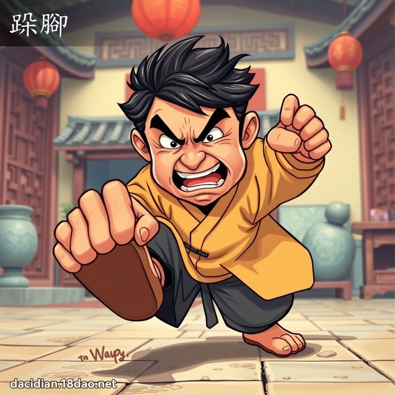 跺腳 - 國語大辭典配圖