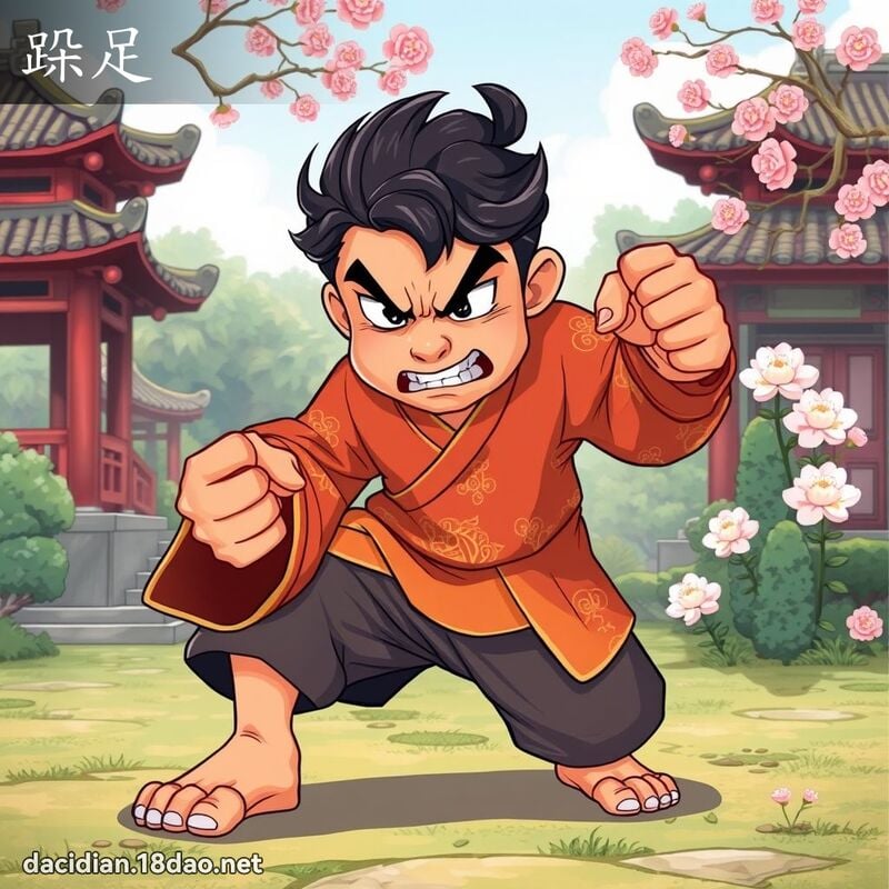 跺足 - 國語大辭典配圖