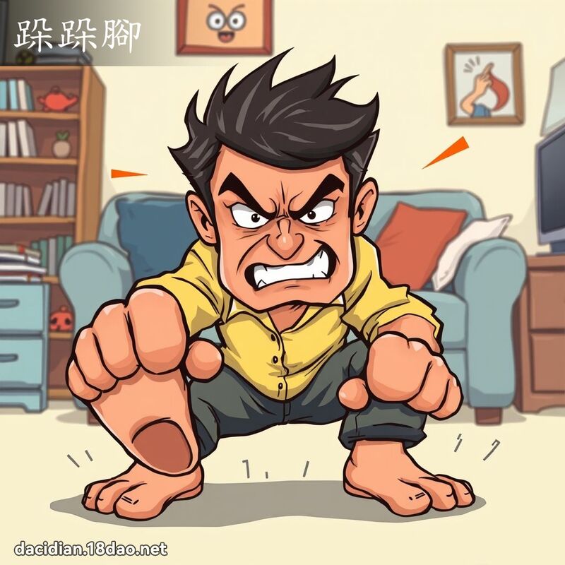 跺跺脚 - 国语大辞典配图