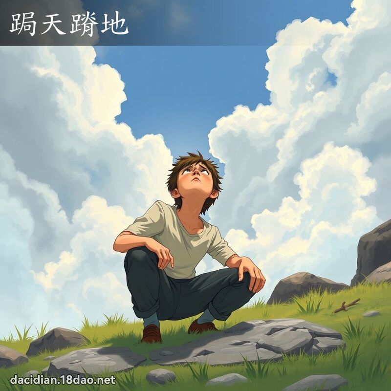 跼天蹐地 - 國語大辭典配圖