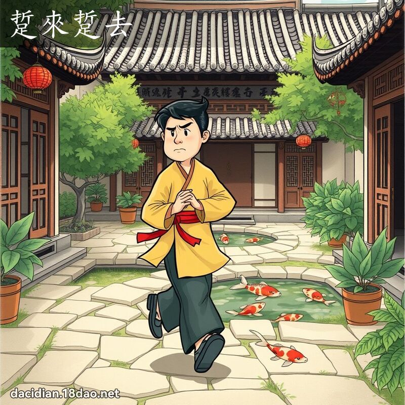 踅来踅去 - 国语大辞典配图