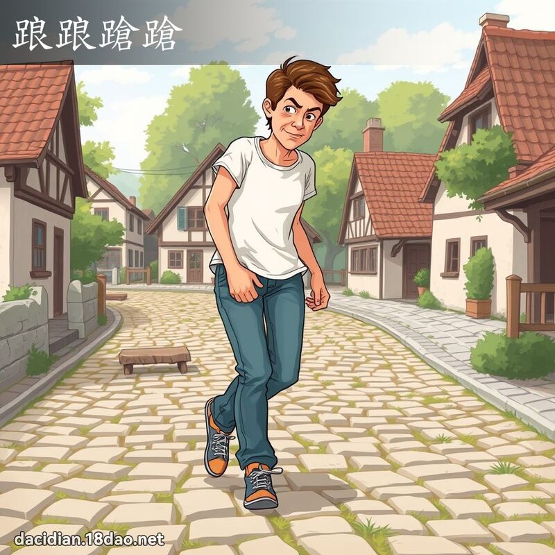 踉踉蹌蹌 - 国语大辞典配图