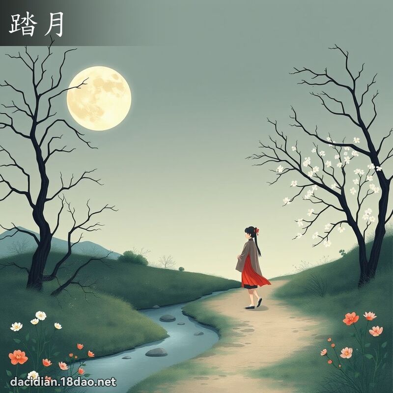 踏月 - 國語大辭典配圖