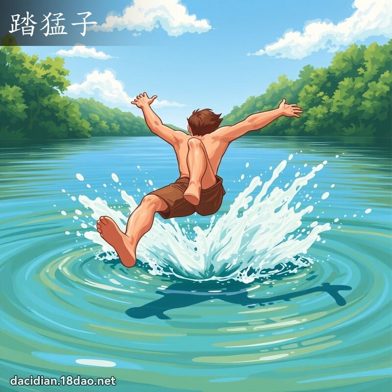 踏猛子 - 國語大辭典配圖