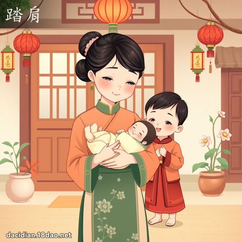 踏肩 - 國語大辭典配圖