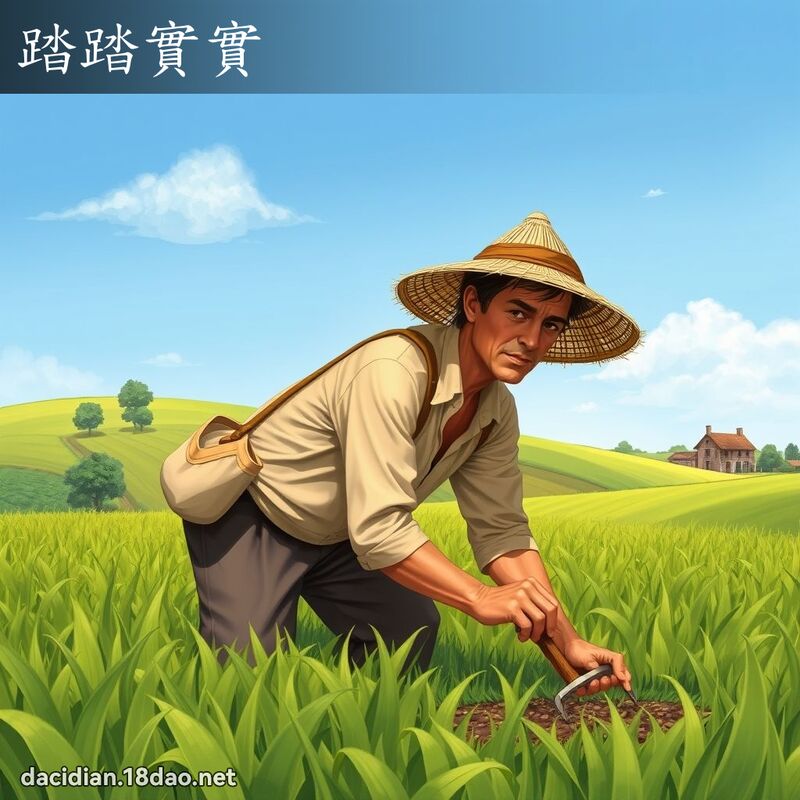 踏踏实实 - 国语大辞典配图
