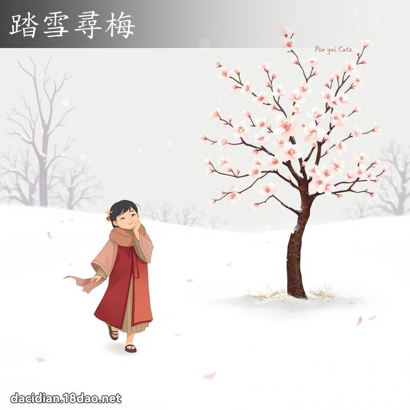 踏雪寻梅 - 国语大辞典配图