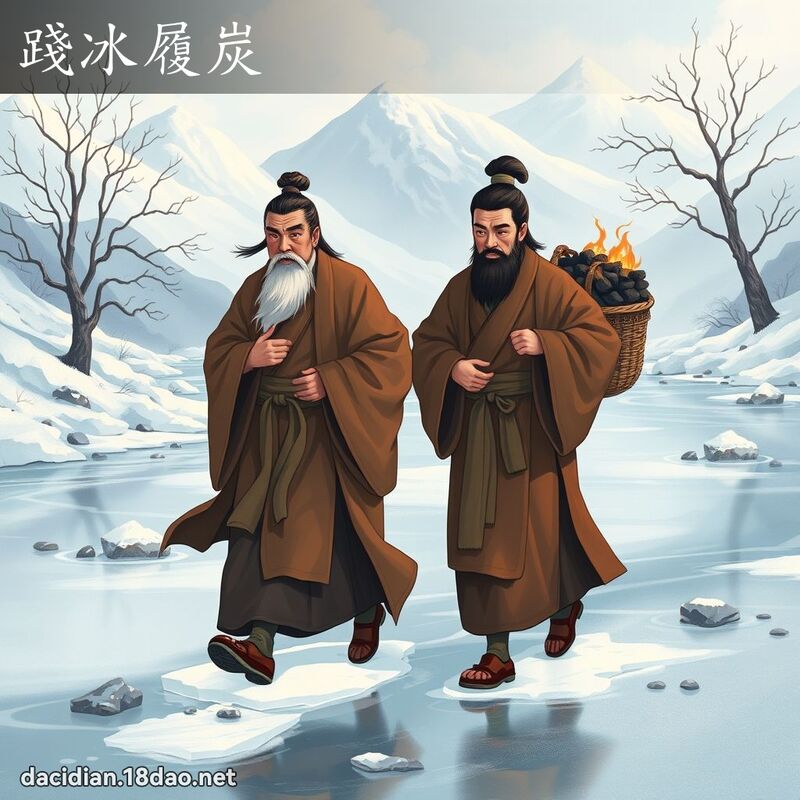 践冰履炭 - 国语大辞典配图
