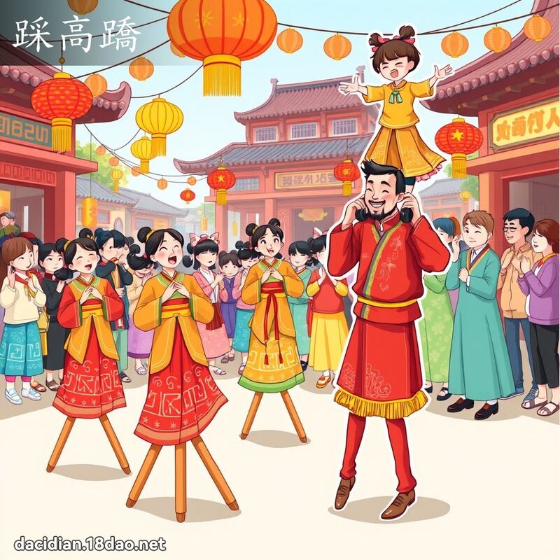 踩高蹻 - 国语大辞典配图