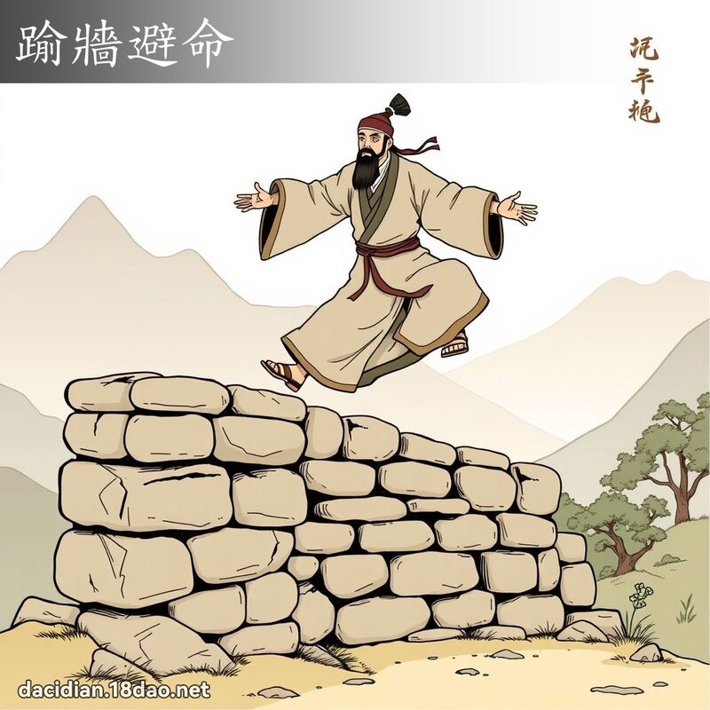 踰牆避命 - 國語大辭典配圖