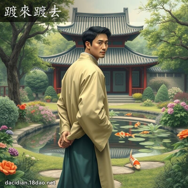 踱来踱去 - 国语大辞典配图