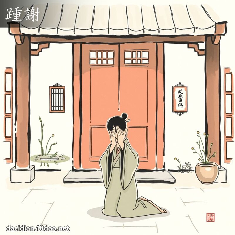 踵謝 - 國語大辭典配圖