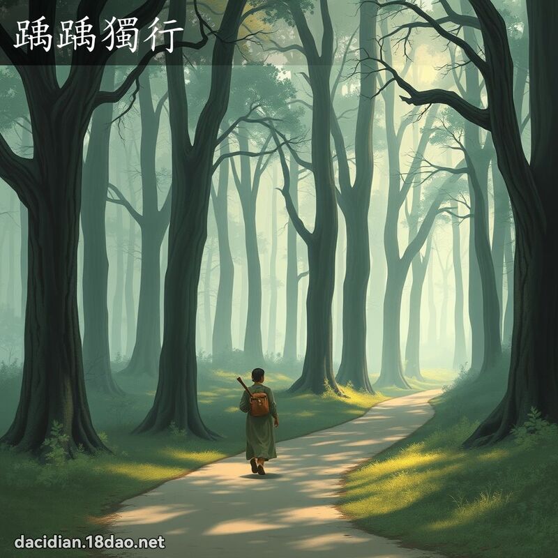 踽踽独行 - 国语大辞典配图