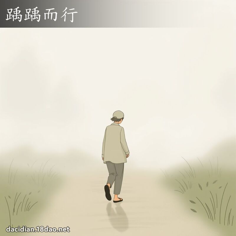 踽踽而行 - 國語大辭典配圖