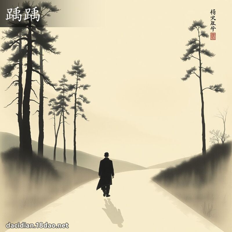 踽踽 - 國語大辭典配圖