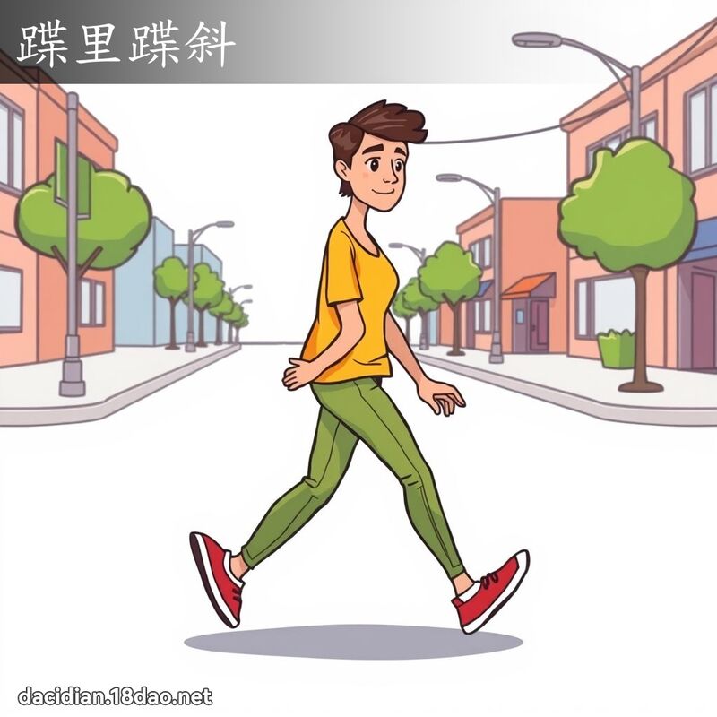 蹀里蹀斜 - 國語大辭典配圖