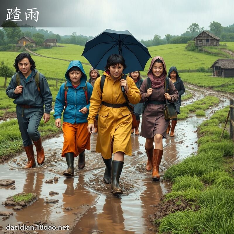蹅雨 - 國語大辭典配圖