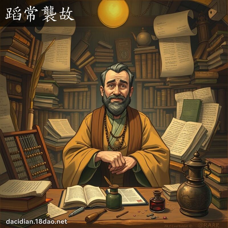 蹈常袭故 - 国语大辞典配图
