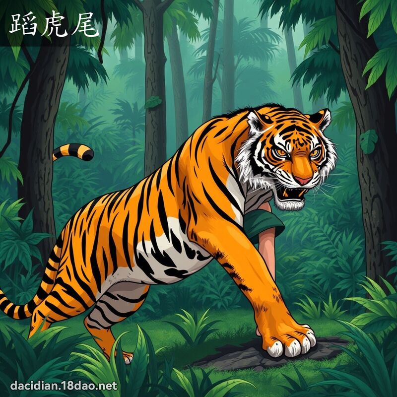 蹈虎尾 - 国语大辞典配图