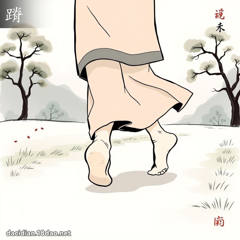 蹐 - 國語大辭典配圖