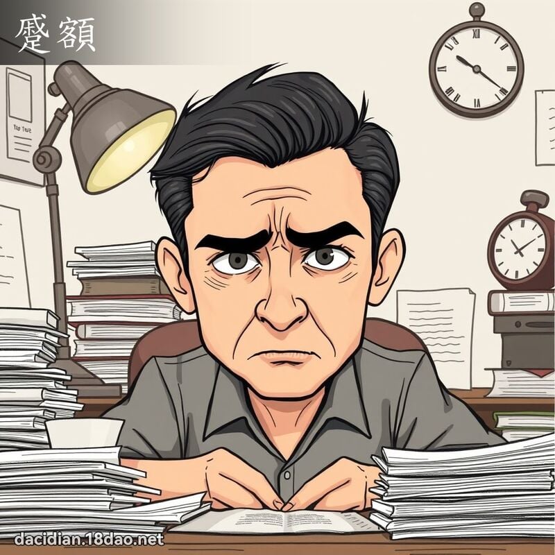 蹙額 - 國語大辭典配圖