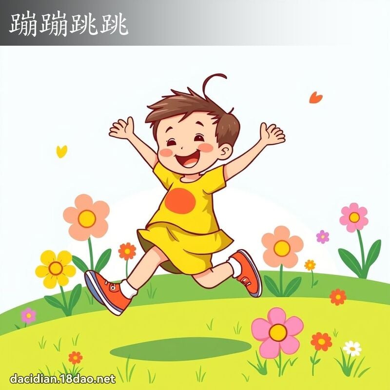 蹦蹦跳跳 - 國語大辭典配圖
