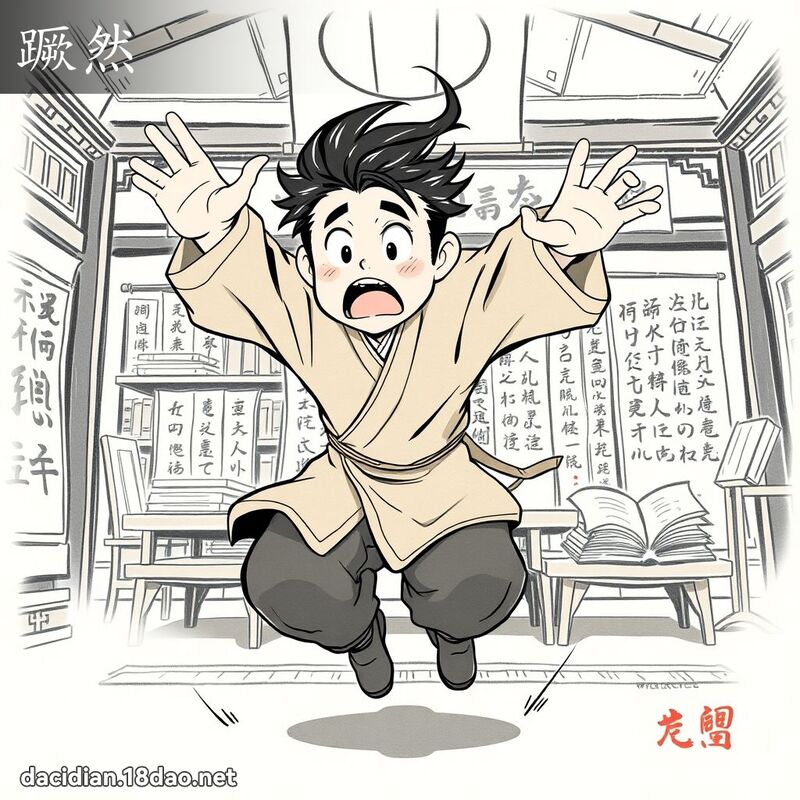 蹶然 - 国语大辞典配图