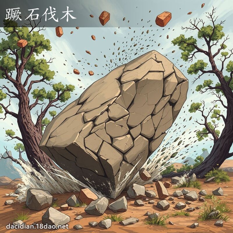 蹶石伐木 - 国语大辞典配图