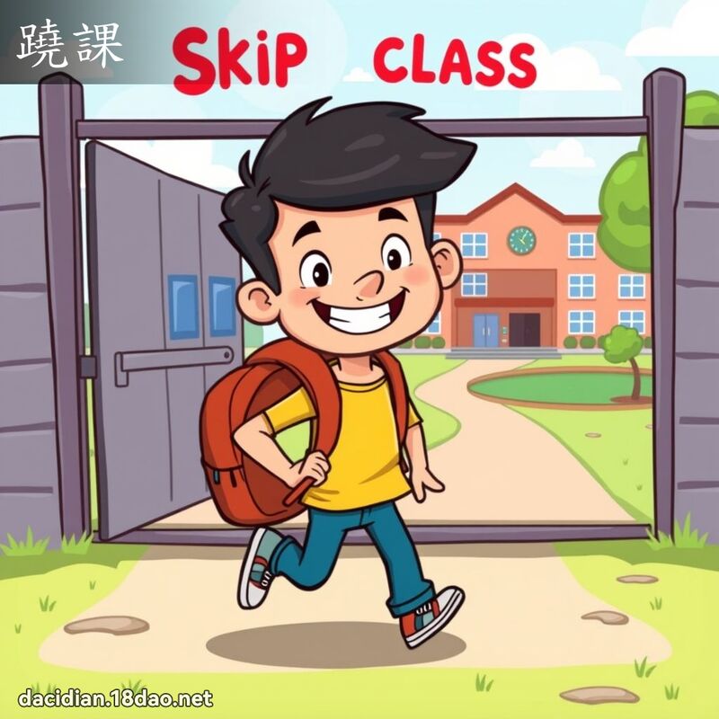 蹺课 - 国语大辞典配图