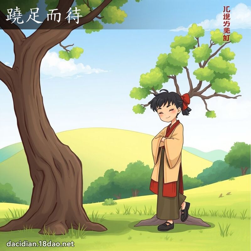 蹺足而待 - 國語大辭典配圖