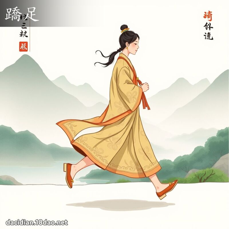 蹻足 - 国语大辞典配图