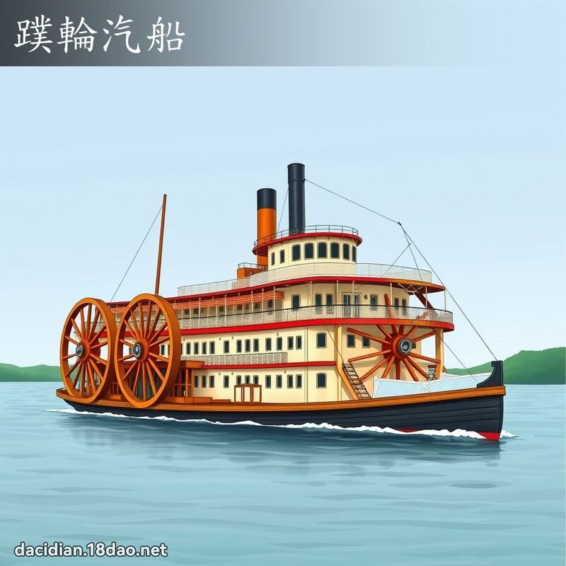 蹼輪汽船 - 國語大辭典配圖