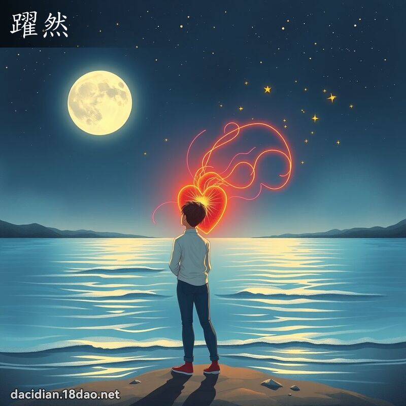 躍然 - 國語大辭典配圖