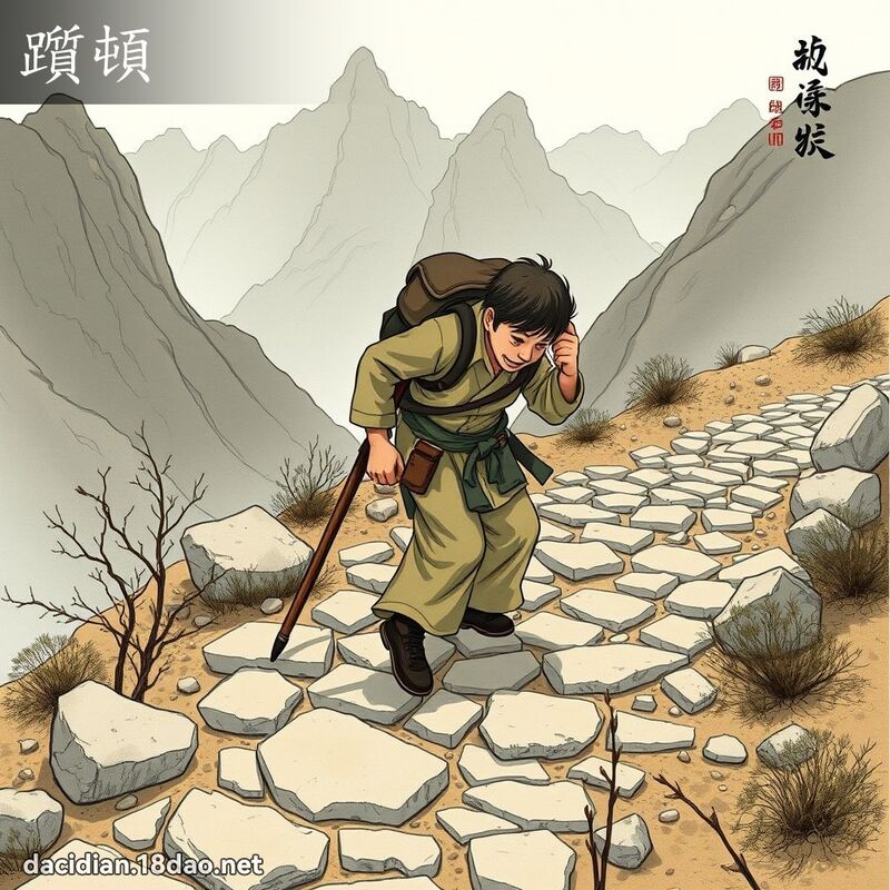躓顿 - 国语大辞典配图