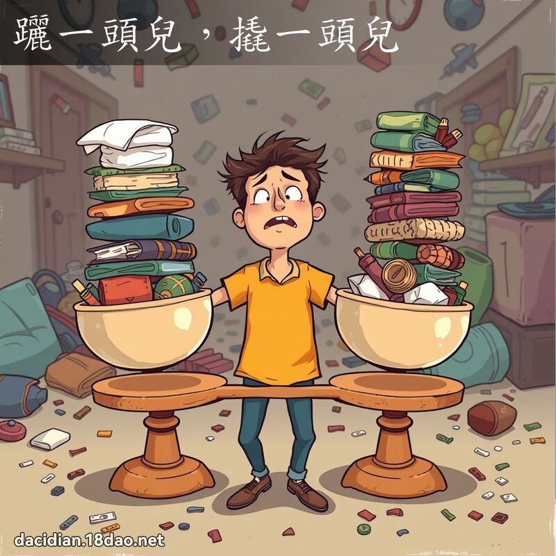 躧一头儿，撬一头儿 - 国语大辞典配图