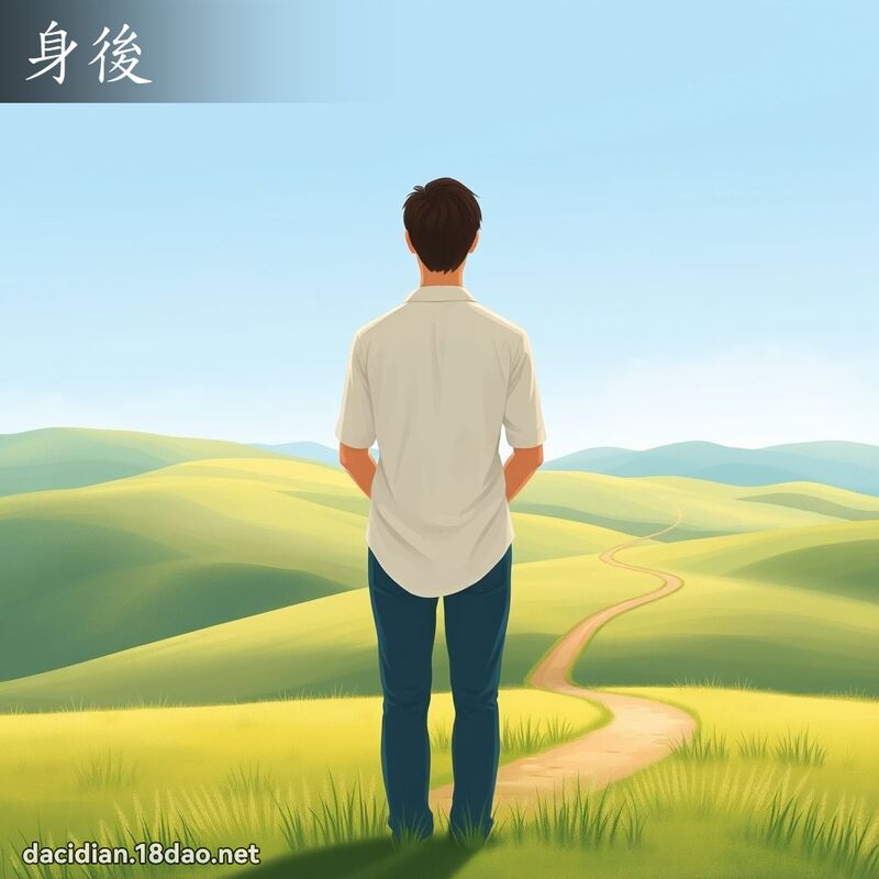 身後 - 國語大辭典配圖