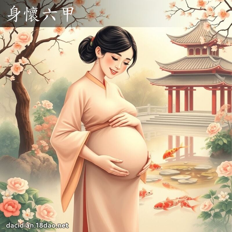 身怀六甲 - 国语大辞典配图