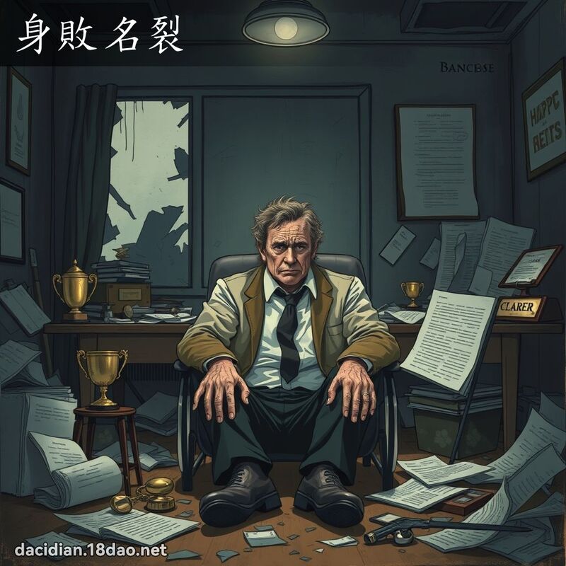 身敗名裂 - 國語大辭典配圖