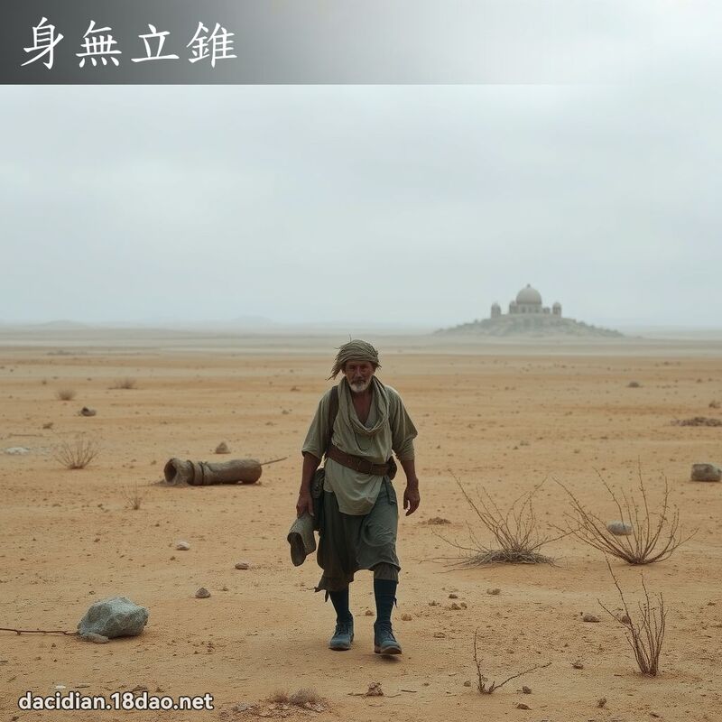 身无立锥 - 国语大辞典配图