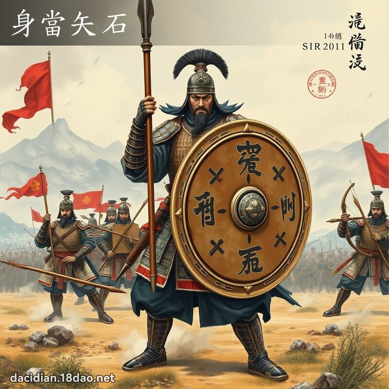 身當矢石 - 國語大辭典配圖