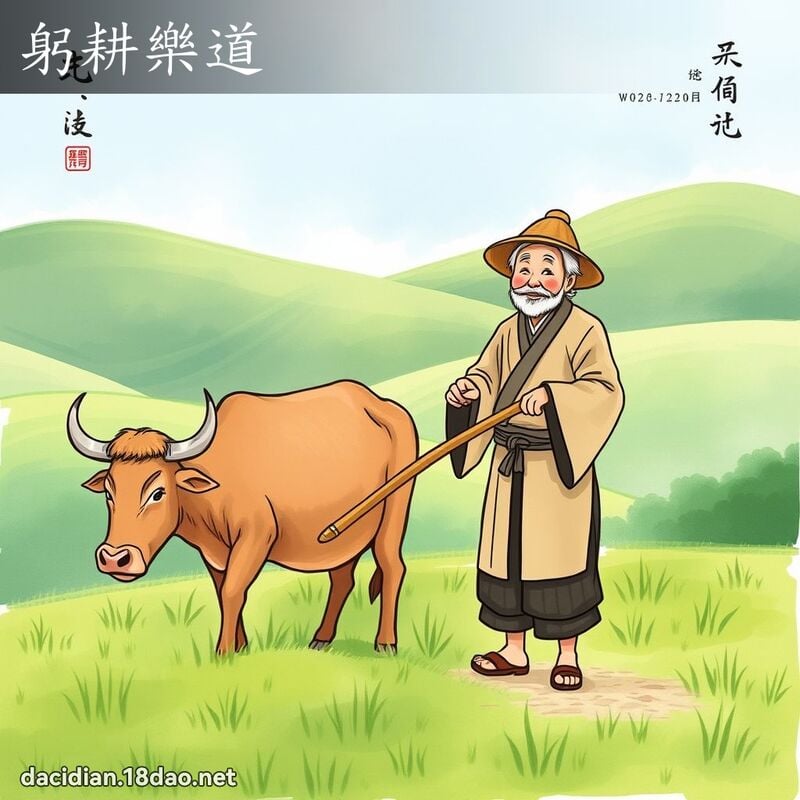 躬耕乐道 - 国语大辞典配图