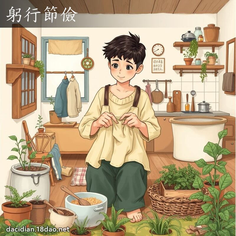 躬行节俭 - 国语大辞典配图
