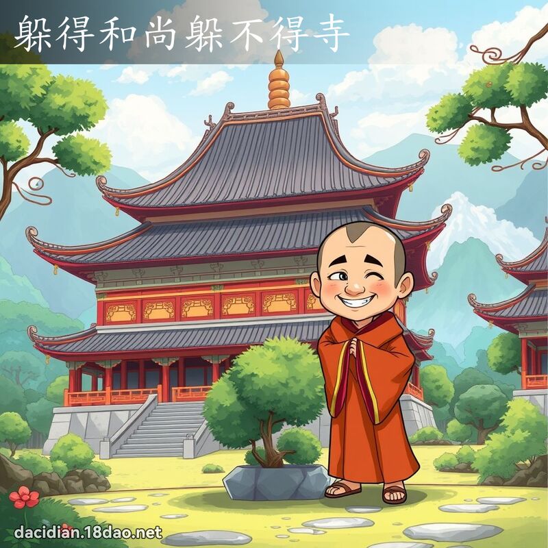 躲得和尚躲不得寺 - 国语大辞典配图