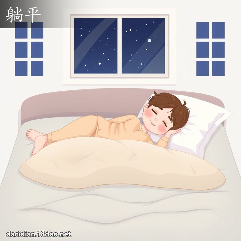 躺平 - 国语大辞典配图