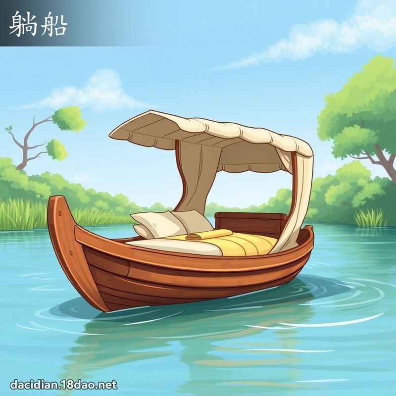 躺船 - 国语大辞典配图