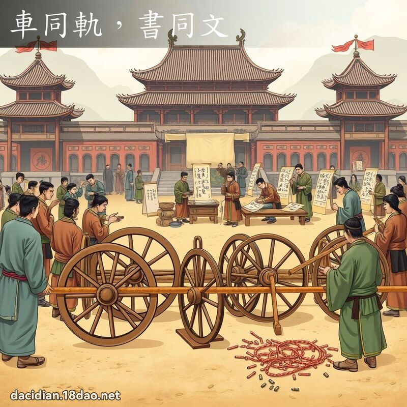 车同轨，书同文 - 国语大辞典配图