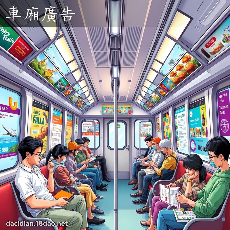 車廂廣告 - 國語大辭典配圖