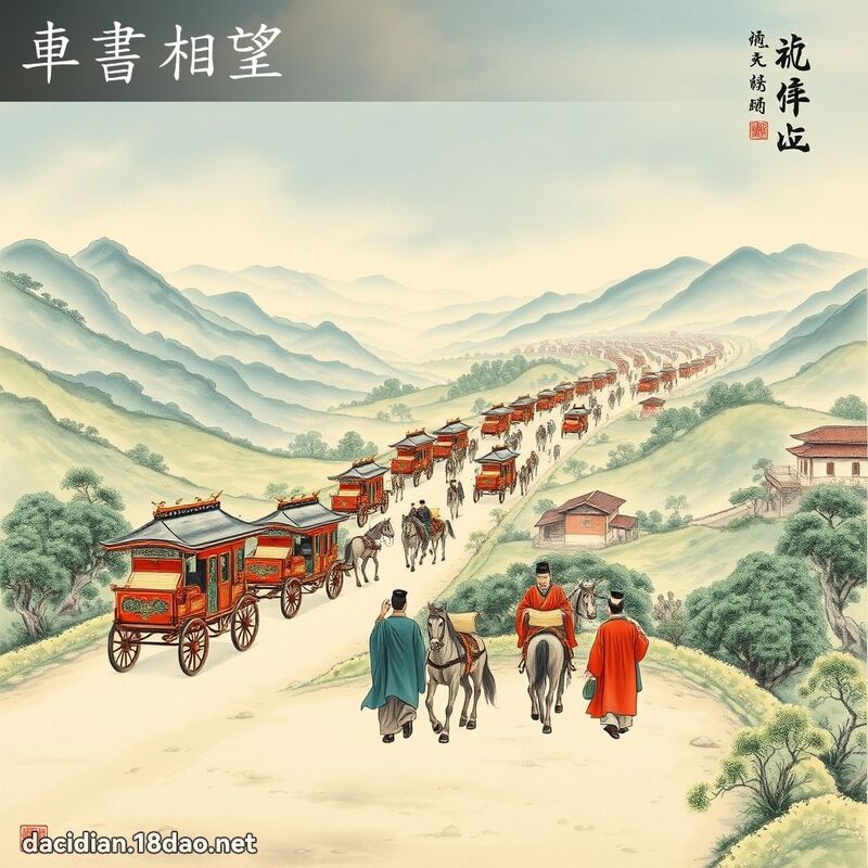 车书相望 - 国语大辞典配图
