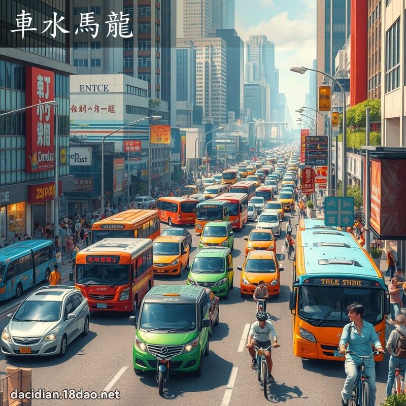 车水马龙 - 国语大辞典配图