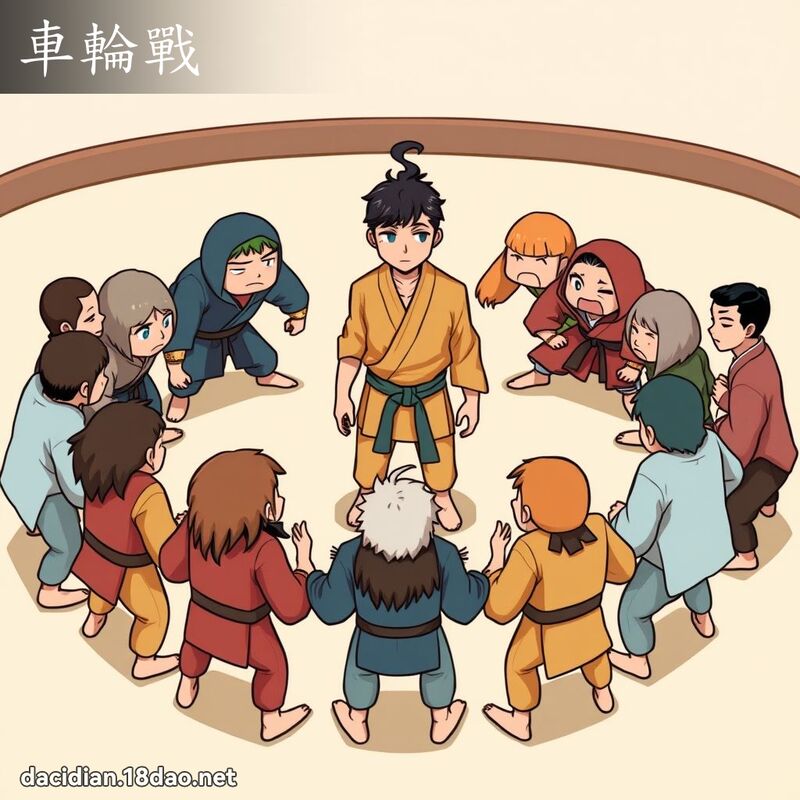 車輪戰 - 國語大辭典配圖